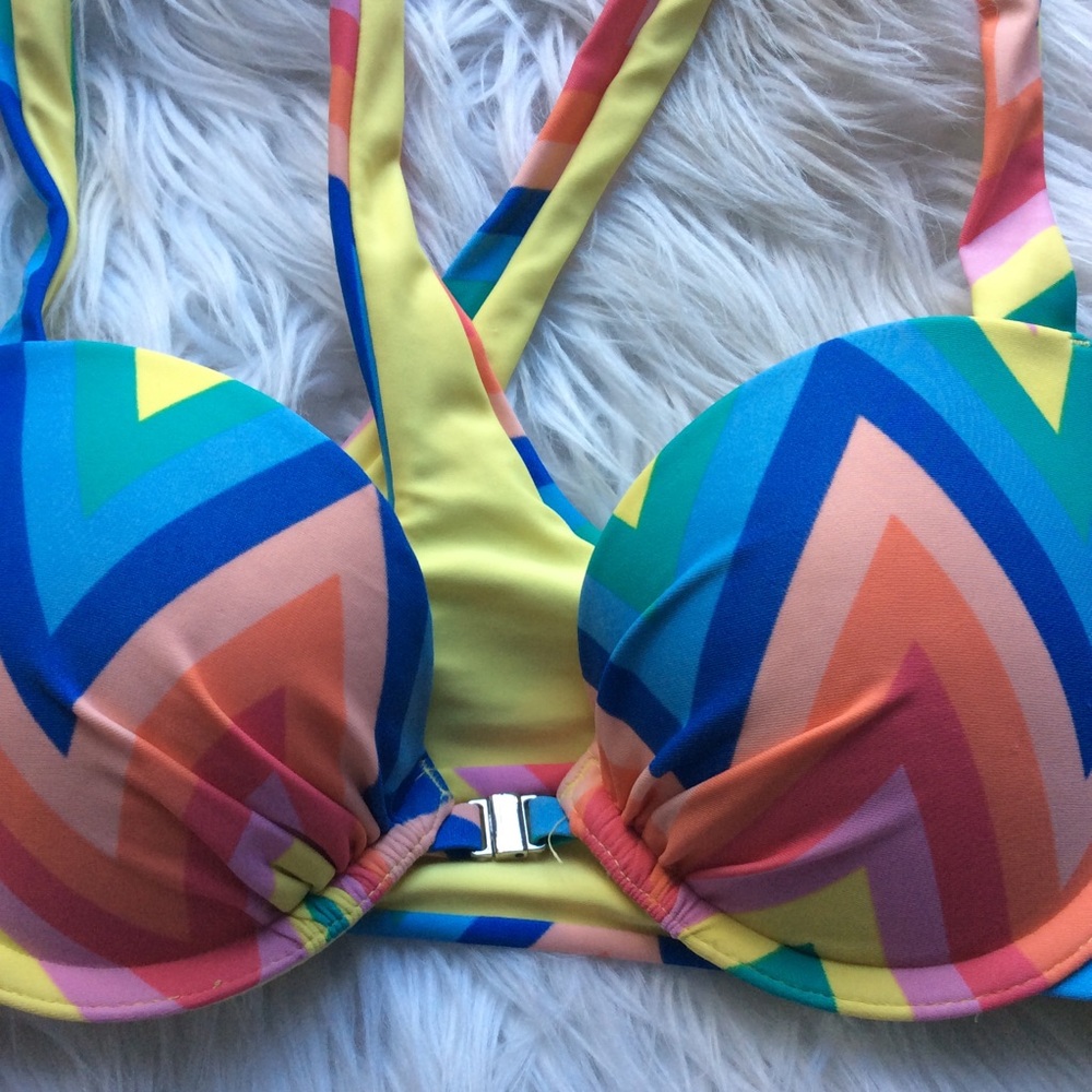 AERIE Chevron Racerback Bikini Top - Picture 3 of 5